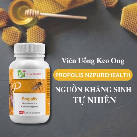 Viên Uống Keo Ong Tăng Đề Kháng Nzpurehealth Propolis 100 Viên