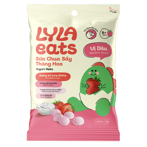 Sữa Chua Sấy Vị Dâu Không Bổ Sung Đường