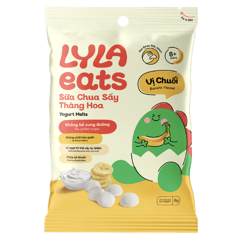 Sữa Chua Sấy Vị Chuối Không Bổ Sung Đường