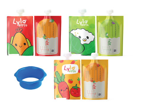 Set 6 Túi Trữ Đồ Ăn Dặm Tái Sử Dụng