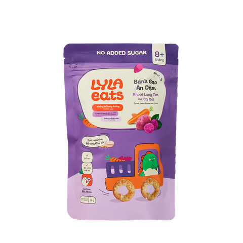 Bánh Gạo Ăn Dặm 8m+                      Khoai Lang Tím + Cà Rốt