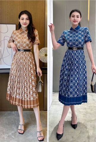 Đầm Sen Bẻ Xếp Ly QC CC