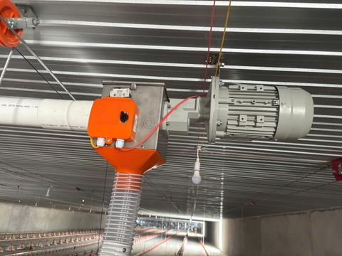 Bộ tải cám cuối tuyến dùng cho đường ăn tự động
