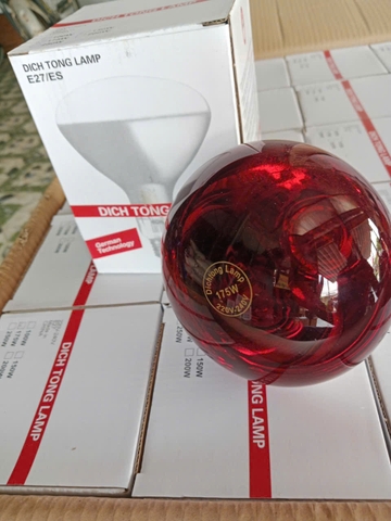 BÓNG ĐÈN NHIỆT HỒNG NGOẠI DICHTONG LAMP 100w -175w-250w  DÙNG ÚM GÀ VỊT, SƯỞI ẤM GIA SÚC