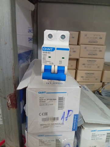 CB Tép (MCB) 2 Pha CHINT NXB-63 C63A – Giải Pháp Bảo Vệ Hệ Thống Điện An Toàn, Hiệu Quả