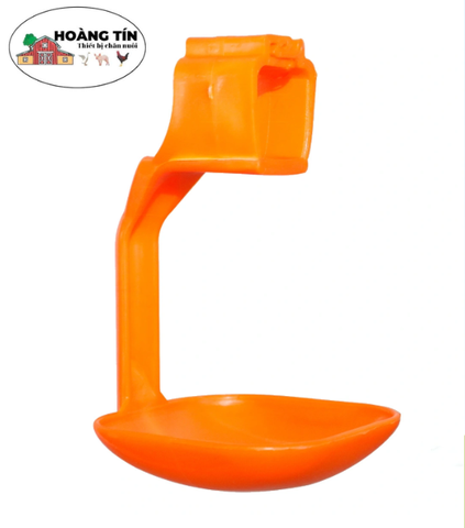 Tách uống nhựa cho gà, màu cam và đỏ sử dụng với ống nước (tách ống vuông 22 và tách ống tròn 27)