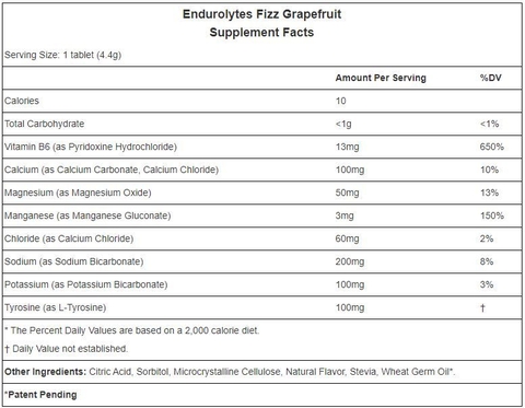 Viên Sủi Điện Giải Hammer Nutrition Endurolytes Fizz 13 Viên - Mango