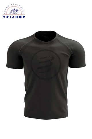 Áo ngắn tay chạy bộ nam CompresSport Training Tshirt SS Black Edition 2021