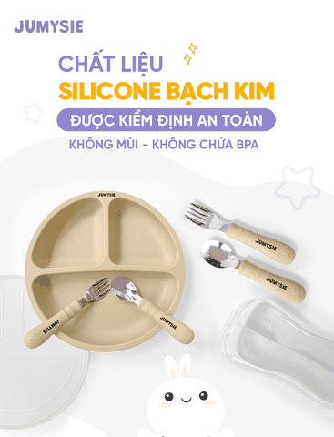 Set ăn dặm 3 món silicone Jumysie