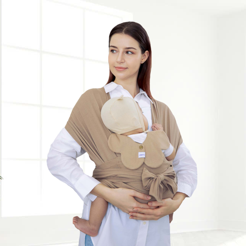 Địu Vải Jumysie - Màu Nâu, Cotton Êm Ái Cho Bé Sơ Sinh Đến 18 Tháng