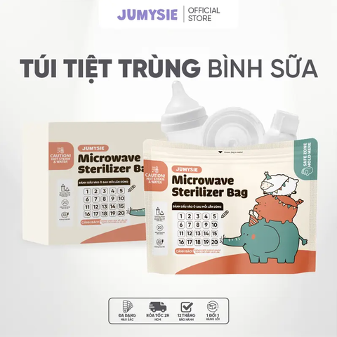 Túi tiệt trùng bình sữa Jumysie chống thấm nước tiện lợi và tiết kiệm