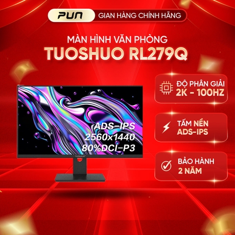 Màn Hình Tuoshuo RL278Q 27 Inch 2K IPS 75hz – 400nit, DCI-P3 95%, Viền Mỏng 4 Cạnh