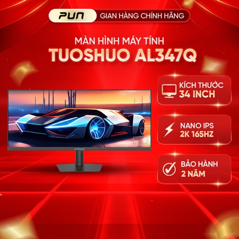 [CHÍNH HÃNG FULL VAT] Màn hình UltraWide Tuoshuo AL347Q 34 inch | Nano-IPS | 2K (3440*1440) | 165Hz | 95% DCI-P3