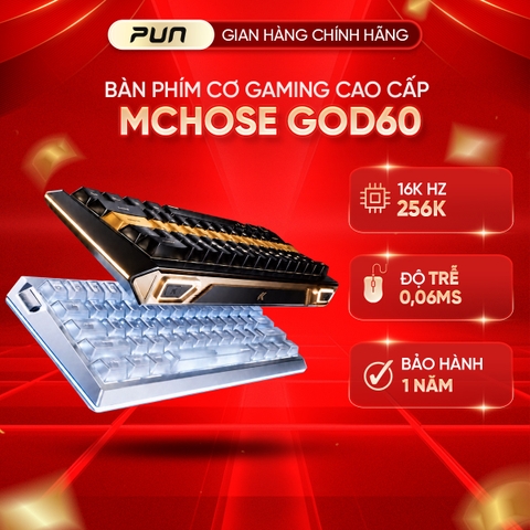 MCHOSE God 60 HE Gaming – Bàn Phím Hall Effect CNC 16K