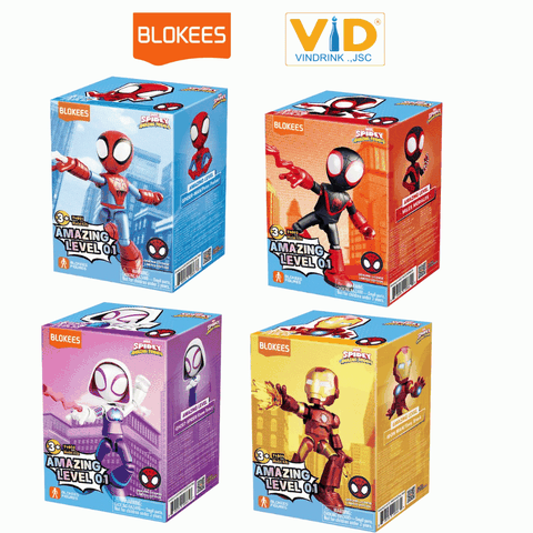 Đồ chơi mô hình Blokees Marvel - Spidey and Friends Amazing Level 01