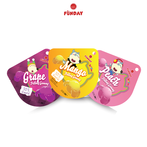 Kẹo dẻo bóc vỏ hương trái cây Wolfoo 20g