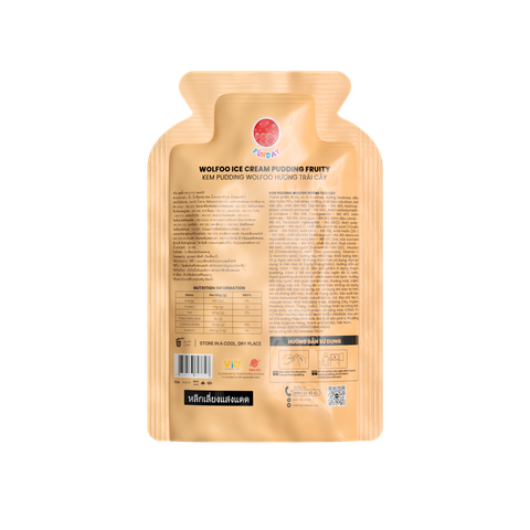 Kem Pudding Wolfoo hương trái cây 120g