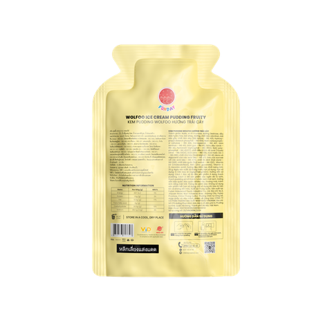 Kem Pudding Wolfoo hương trái cây 120g
