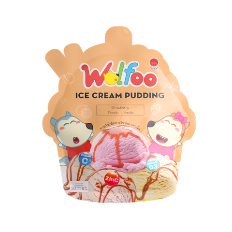 Kem Pudding Wolfoo hương trái cây 120g