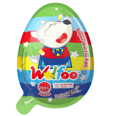 Trứng kẹo Socola Wolfoo với đồ chơi ngẫu nhiên 20g
