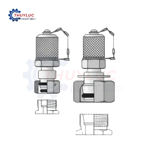 Đầu kiểm tra áp lực Parker hàng thép F-M 08S-M16x2, VKA3/08SCF