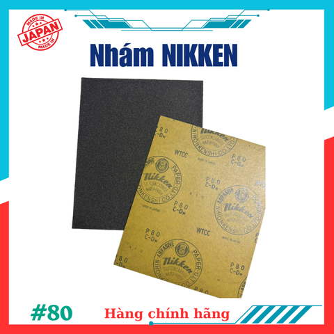 Giấy nhám tờ #80 NIKKEN- WTCC Nhật Bản