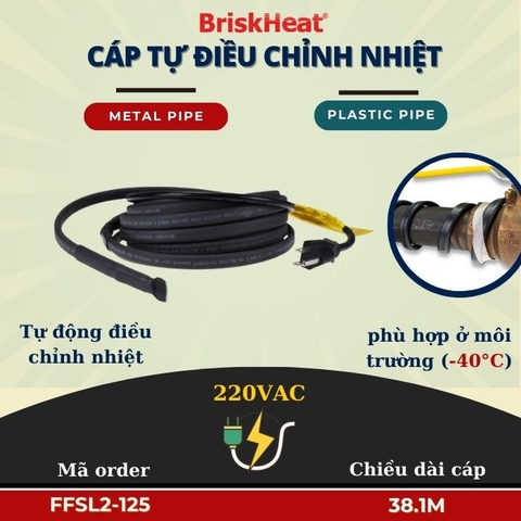 Cáp tự điều chỉnh nhiệt SpeedTrace Model FFSL2-125