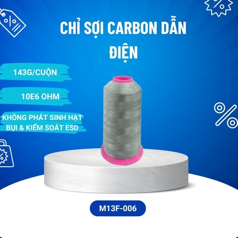 Chỉ may sợi Carbon dẫn điện Model M13F-006