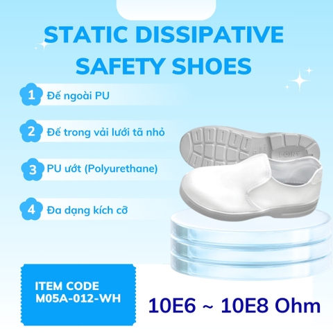 Giày bảo hộ phân tán tĩnh điện Model M05A-012-WH