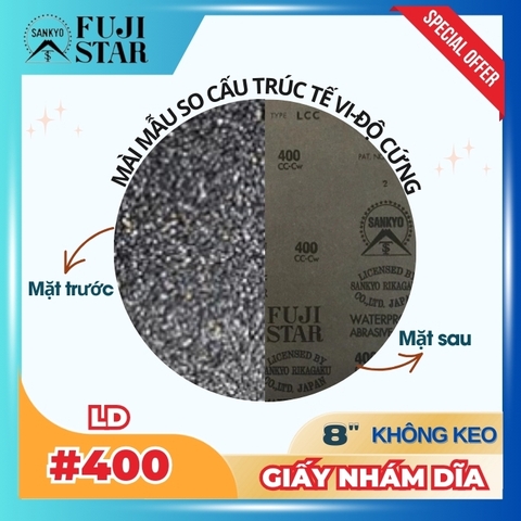 Giấy nhám dĩa #400 8inch - Sankyo (LD) - Không keo