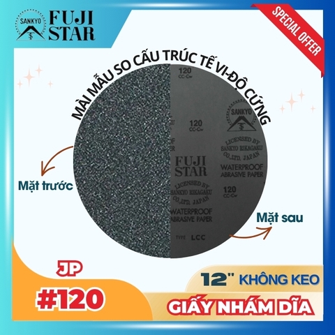 Giấy nhám dĩa #120 12inch - Sankyo (Nhật) - Không keo