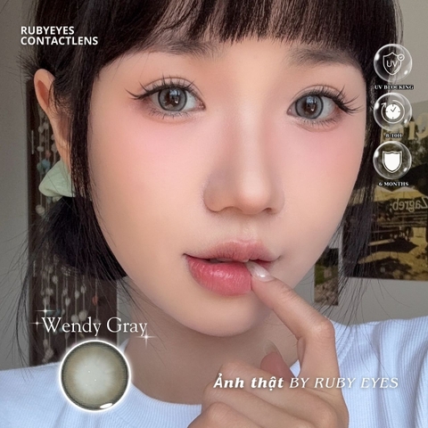 Kính Áp Tròng QUEEN VISION Màu Xám Wendy Gray (Lens 0 độ)