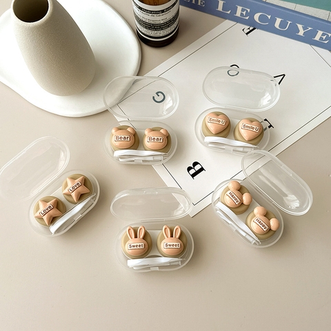Khay Lens Trong Suốt Họa Tiết Gấu, Thỏ, Sao Dễ Thương