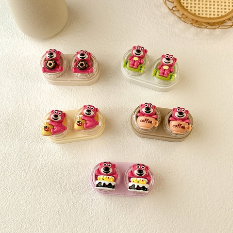 Khay Đựng Lens Charm Họa Tiết Lotso Dễ Thương