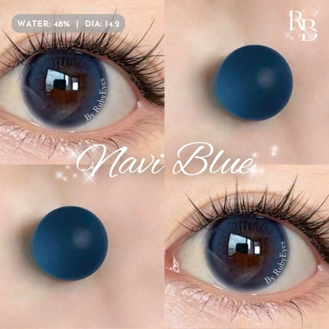 Lens 1 Ngày Màu Xanh Navi Blue 14.2mm