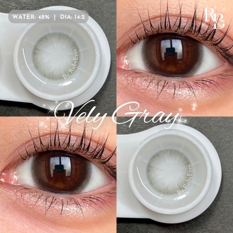Lens 1 Ngày Màu Xám Vely Gray 14.2mm