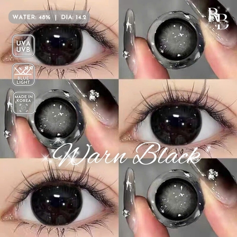 Kính Áp Tròng Màu Đen Warn Black