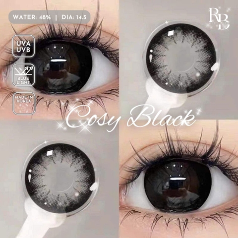 Kính Áp Tròng Màu Đen Cosy Black 14.5mm