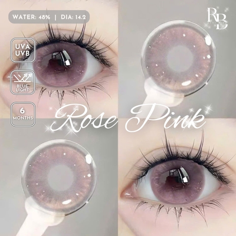 Kính Áp Tròng Màu Hồng Rose Pink
