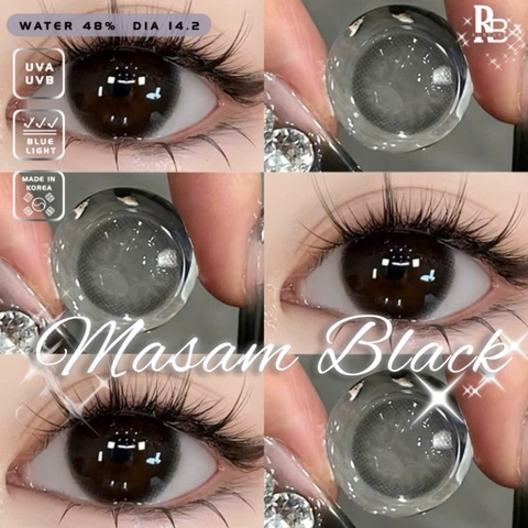 Kính Áp Tròng Ruby Eyes Màu Đen Masam Black