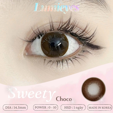 Lens 1 Ngày Màu Nâu Sweety Choco 14.5mm