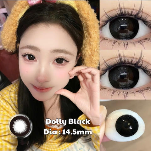 Kính Áp Tròng Màu Đen Dolly Black