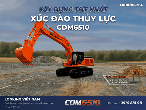 Đánh Giá Lonking CDM6510: Máy Xúc Đào 50 Tấn Khai Thác Đá Siêu Trọng Trường