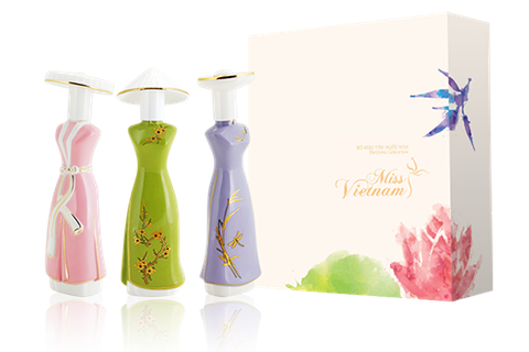 Bộ Sưu Tập Nước Hoa Miss Vietnam Gốm Sứ Màu