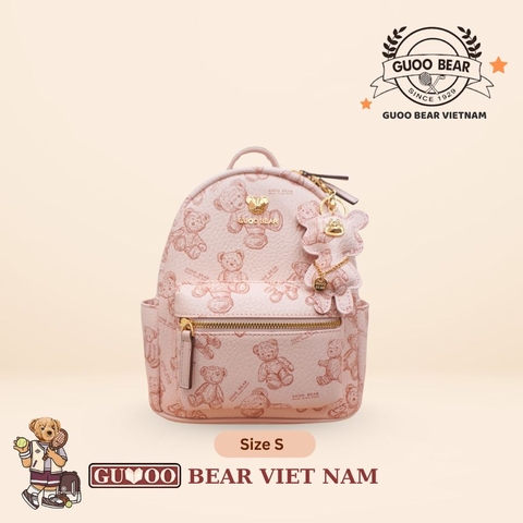 Balo thời trang chính hãng GUOO BEAR - GU8017 Hồng Gấu