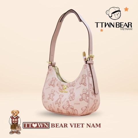 Túi xách đeo vai họa tiết gấu hồng TTWN BEAR - TN2451
