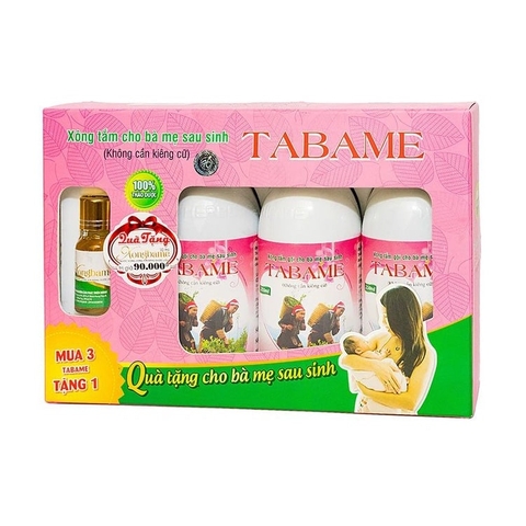 Xông tắm cho bà mẹ sau sinh Tabame Herbe tăng cường sức khỏe, hỗ trợ điều trị sản hậu (3 chai)