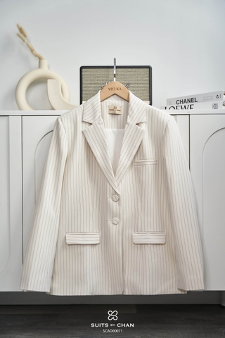Áo vest Mitzi túi nắp phối nút cài