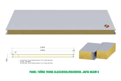 PANEL TRONG GLASSWOOL/ROCKWOOL JAVTA NGÀM U