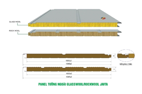 PANEL NGOÀI GLASSWOOL/ROCKWOOL JAVTA